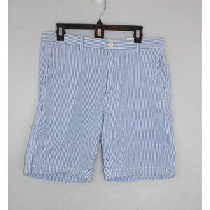 Vineyard Vines Shorts Mens Size 34 Blue Striped Seer Sucker Breaker Preppy Beach
